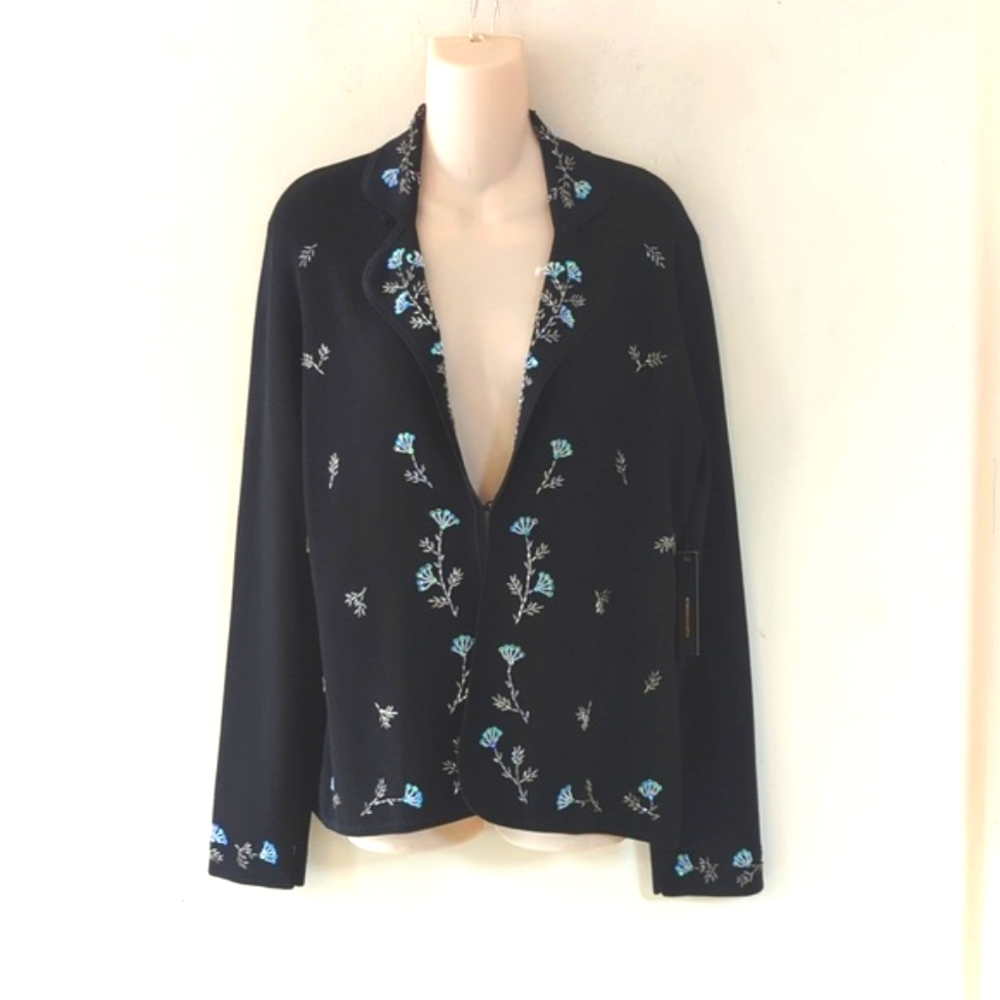 BCBG Maxazria Beaded Sweater Cardigan